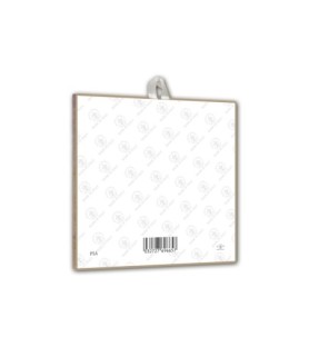 Piastrella con Sacra Famiglia in versione acquerello 10 x 10 cm in scatola regalo -Formato 10 x 10 x 1.8 Cm