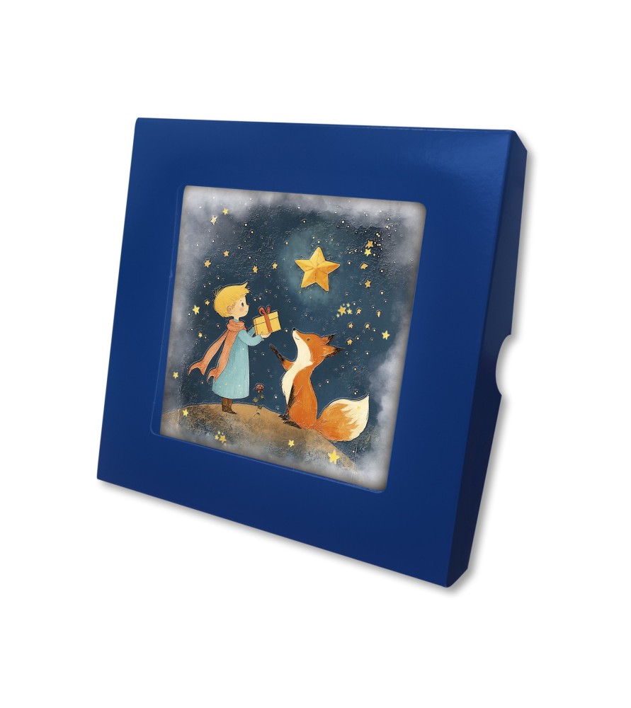 Piastrella con Piccolo Principe 10 x 10 cm in scatola regalo -Formato 10 x 10 x 1.8 Cm