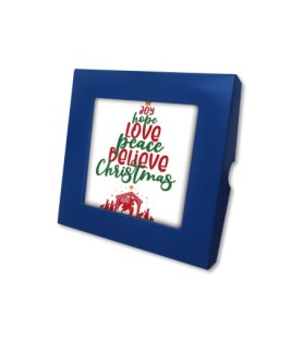 Piastrella con albero e script grafico 10 x 10 cm in scatola regalo -Formato 10 x 10 x 1.8 Cm