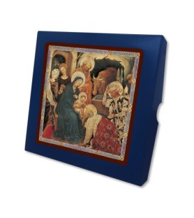 Piastrella 20x20 cm con Adorazione dei Magi di Gentile da Fabriano in scatola regalo -Formato 20 x 20 Cm