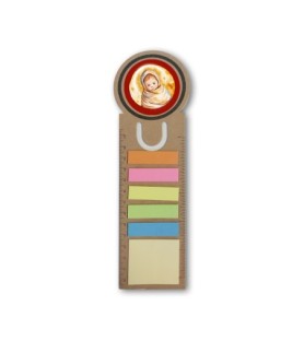 Segnalibro notepad con segnapagine adesivo e righello raffigurante Gesù Bambino -Formato 6 x 21.5 Cm