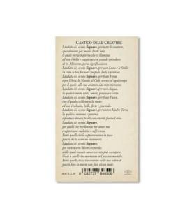 Confezione da 50 pezzi di: Santino in carta acquerello di San Francesco - FORMATO Cm 6,5 X 11