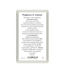 Confezione da 25 pezzi di: Santino Plastificato di Sant'Antonio - FORMATO Cm 7 X 11,5