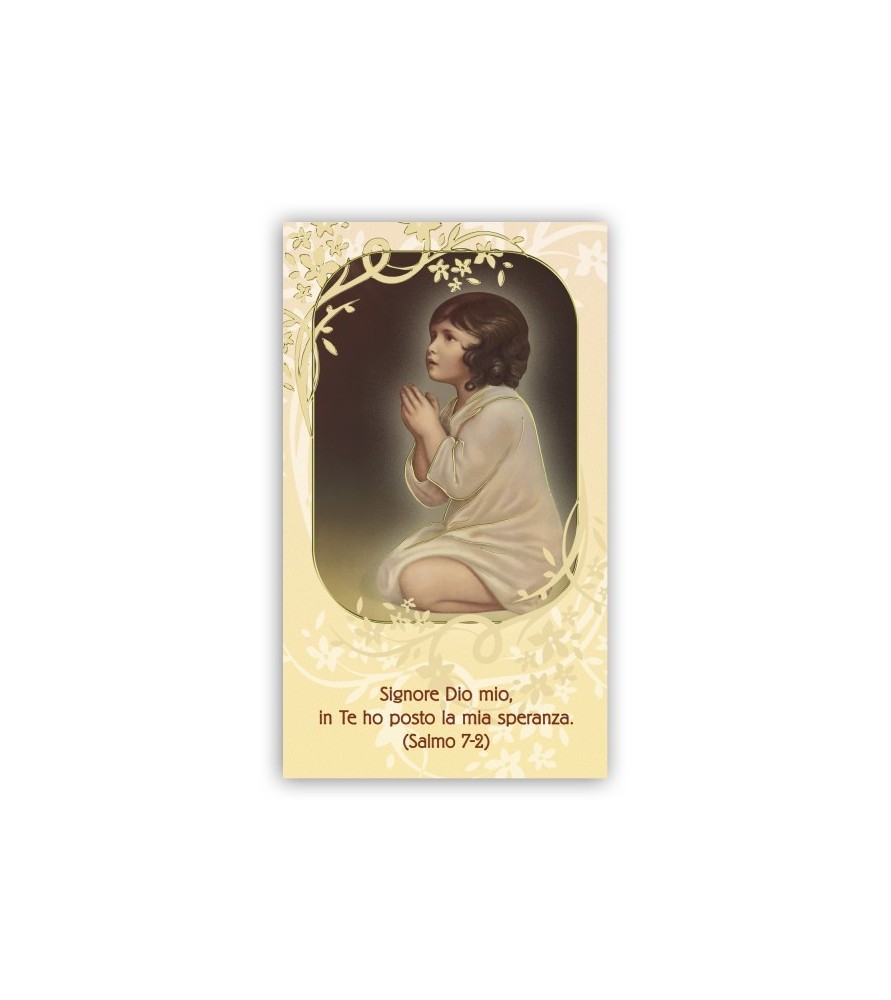 Pacco da 100 immaginette di Confessione con il Piccolo Samuele f.to 7 x 12 cm