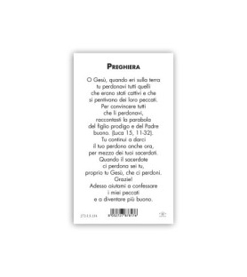 Pacco da 100 immaginette di Confessione con il Piccolo Samuele f.to 7 x 12 cm