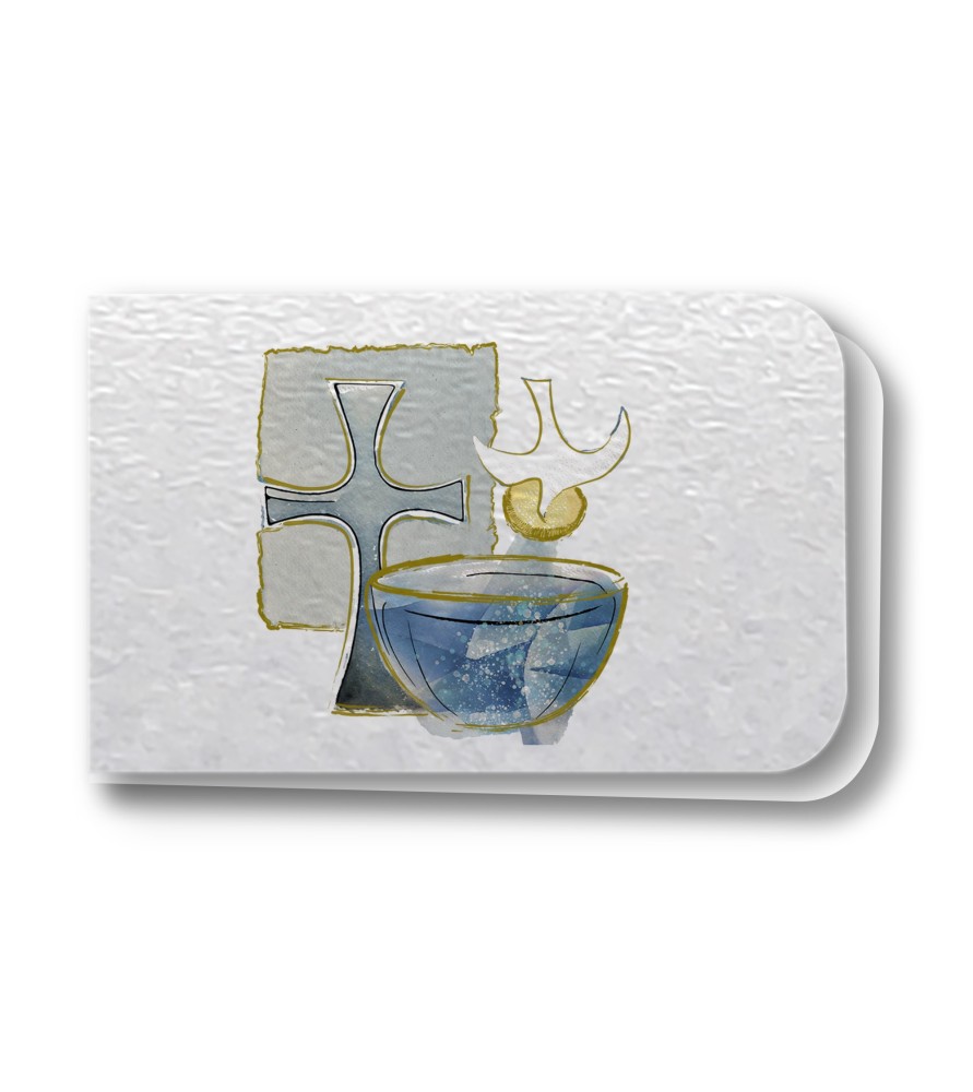 Confezione da 40 Bigliettini per bomboniera di Battesimo - FORMATO CHIUSO Cm 4 x 2,5