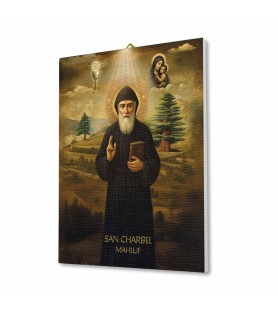 Tela pittorica intelaiata di San Charbel