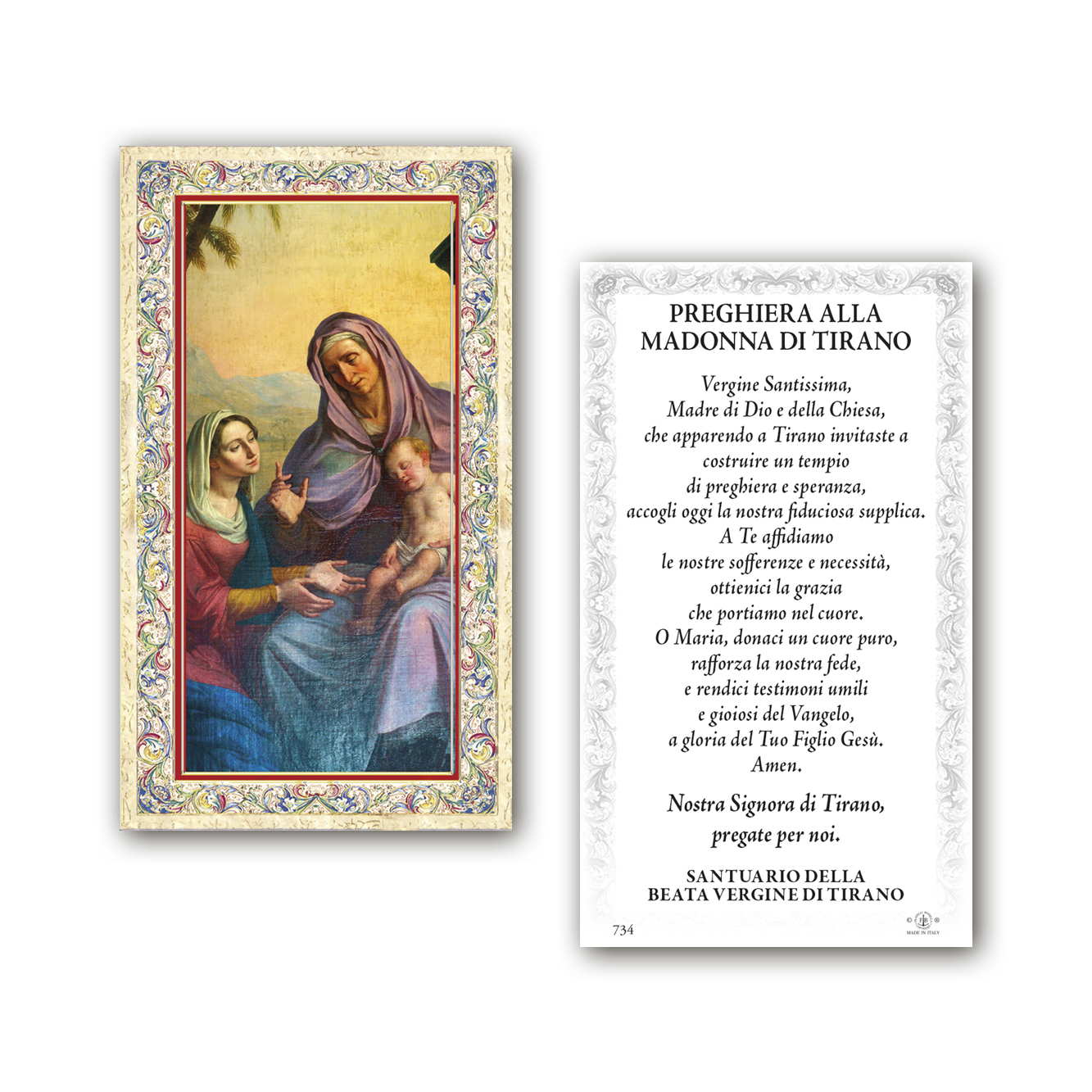 Santino in cornice con cornice dorata